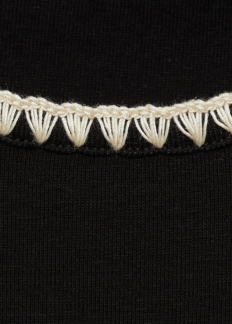 Cotton t-shirt with contrasting trim