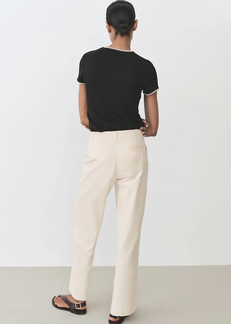 Cotton t-shirt with contrasting trim