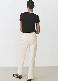 Cotton t-shirt with contrasting trim