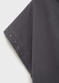 Studded V-neck t-shirt