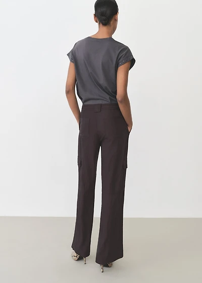 Studded V-neck t-shirt