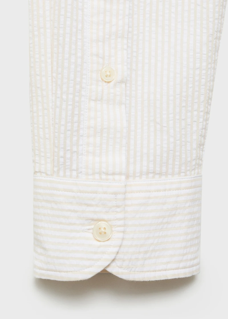 Striped seersucker shirt