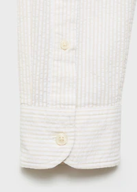 Striped seersucker shirt