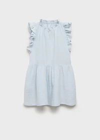 Frills embroidered dress