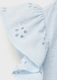 Frills embroidered dress