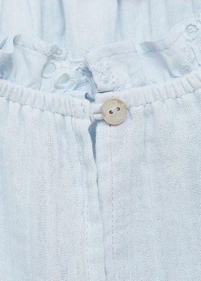 Frills embroidered dress