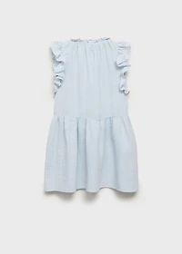 Frills embroidered dress