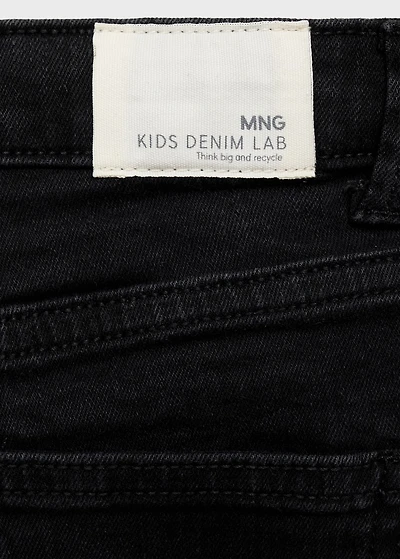 Straight-fit denim shorts