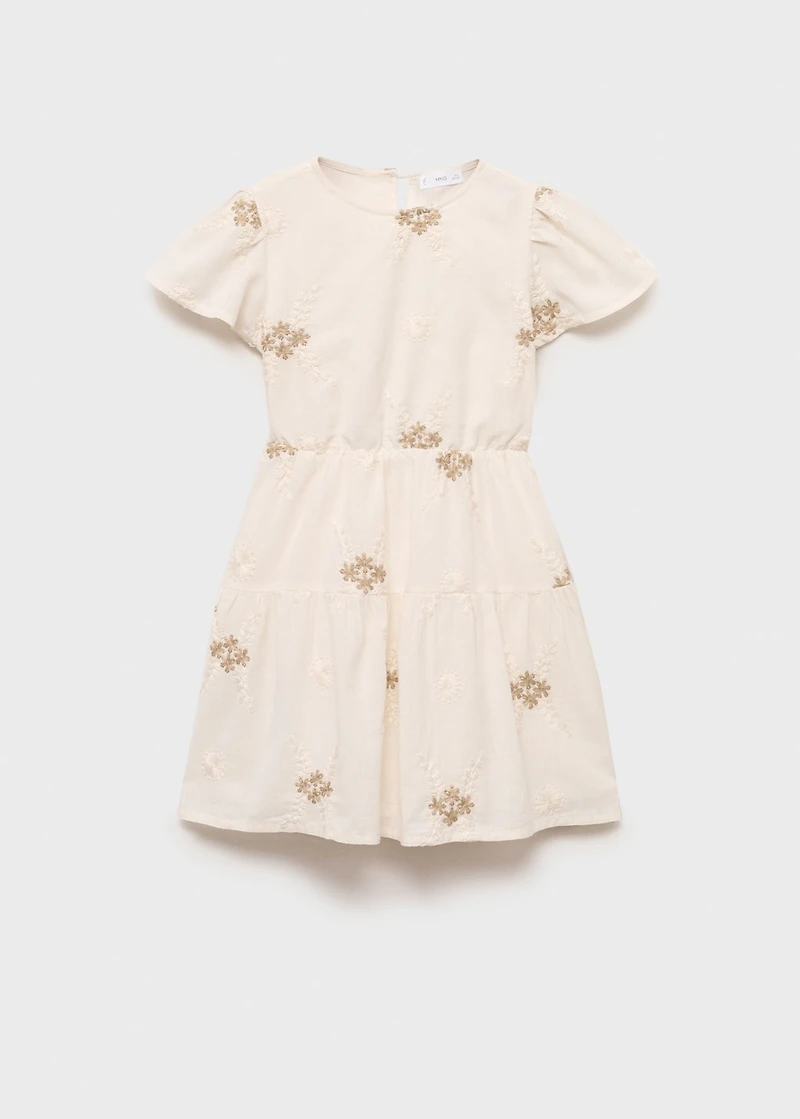 Short dress with embroidered detail