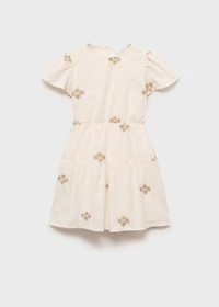 Short dress with embroidered detail