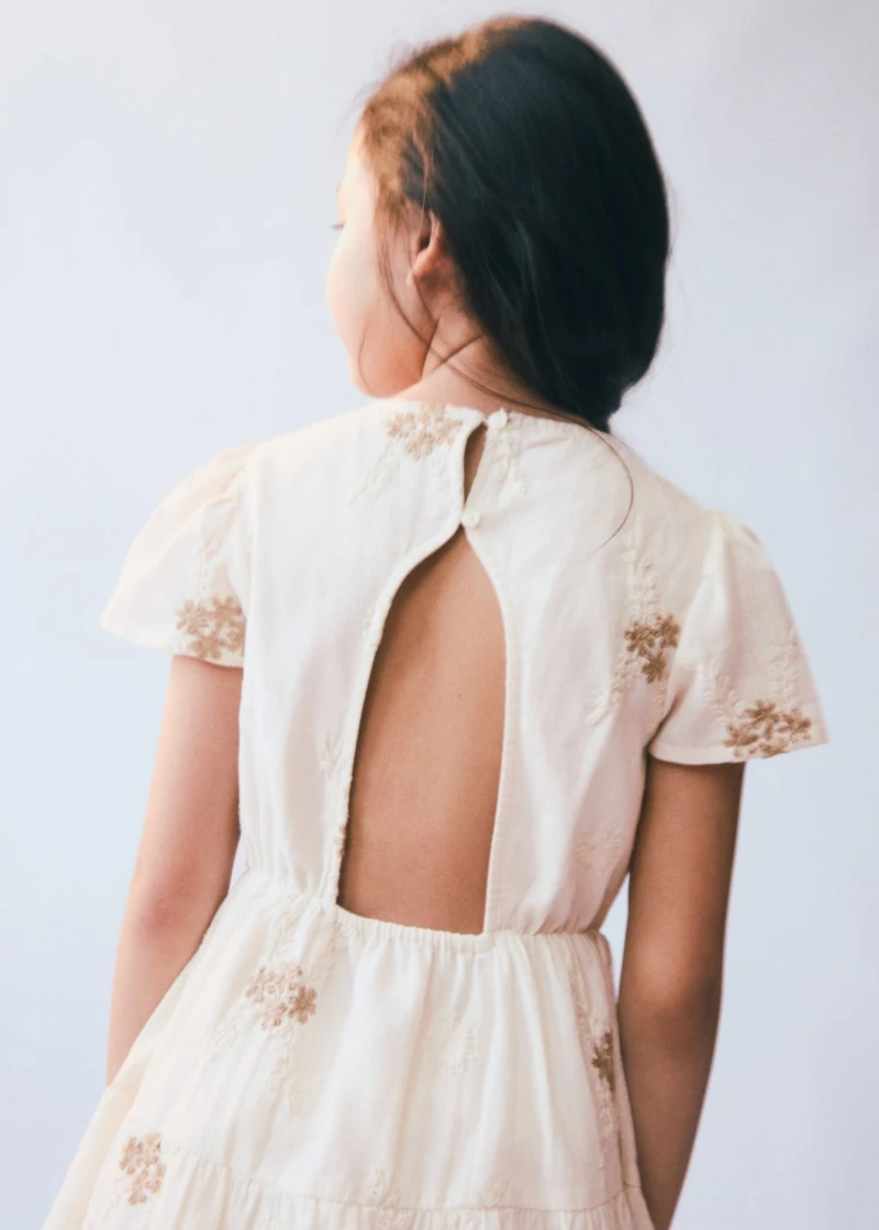 Short dress with embroidered detail