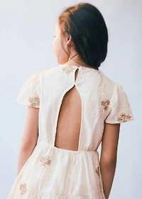 Short dress with embroidered detail