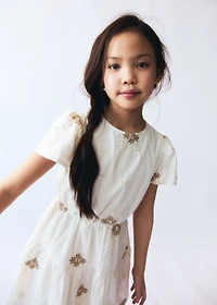 Short dress with embroidered detail