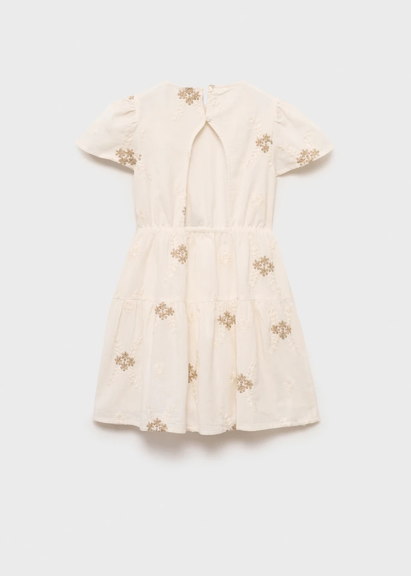 Short dress with embroidered detail