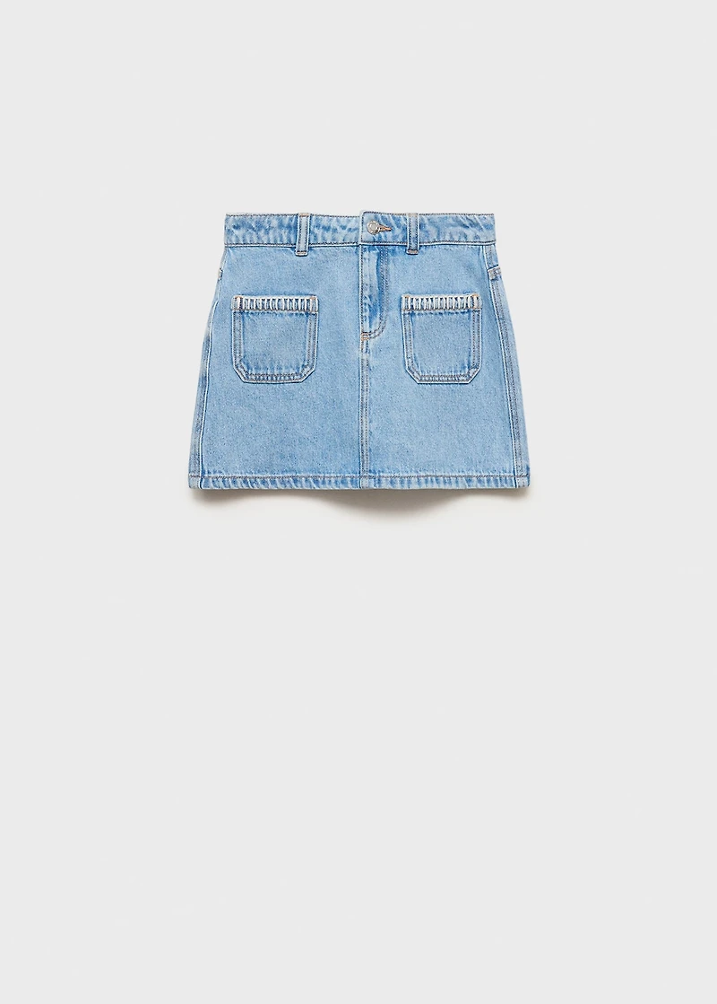 Denim short skirt