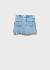 Denim short skirt