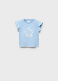 Ruffle embossed t-shirt