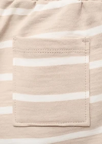 Striped bermuda shorts with drawstring