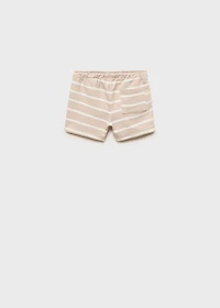 Striped bermuda shorts with drawstring