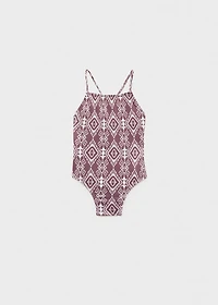 Ethnic-print swimsuit