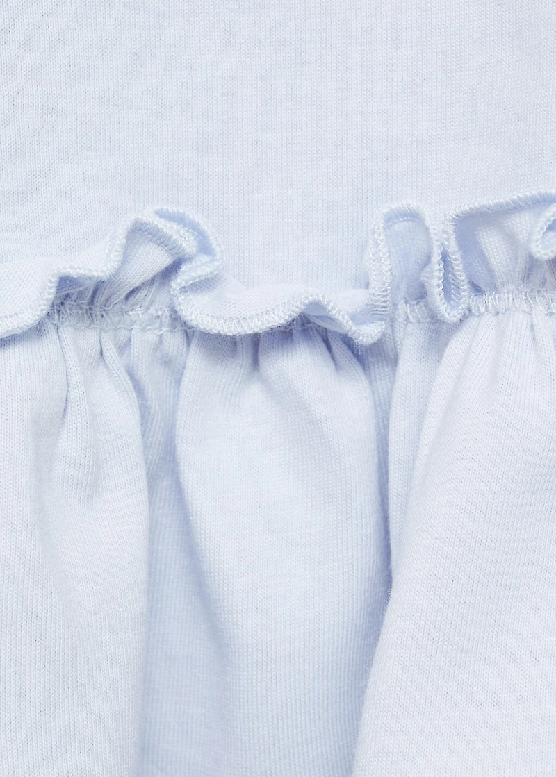 Pajama shorts with ruffles