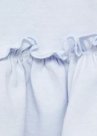 Pajama shorts with ruffles