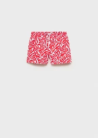 Printed swimsuit with drawstring
