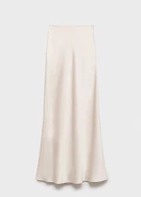 Satin maxi-skirt