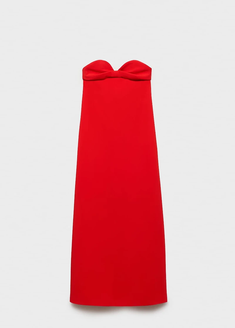 Strapless dress with sweetheart neckline