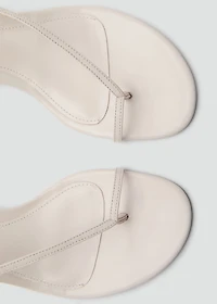 Leather sandals with a wide strap