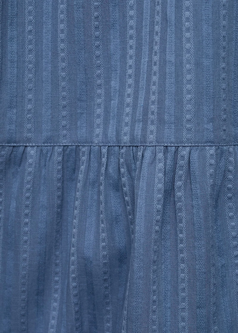 Maxi-dress with crochet panel