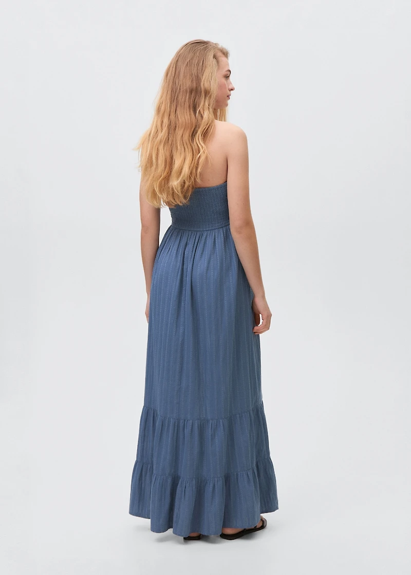 Maxi-dress with crochet panel