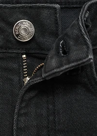 Studded denim shorts