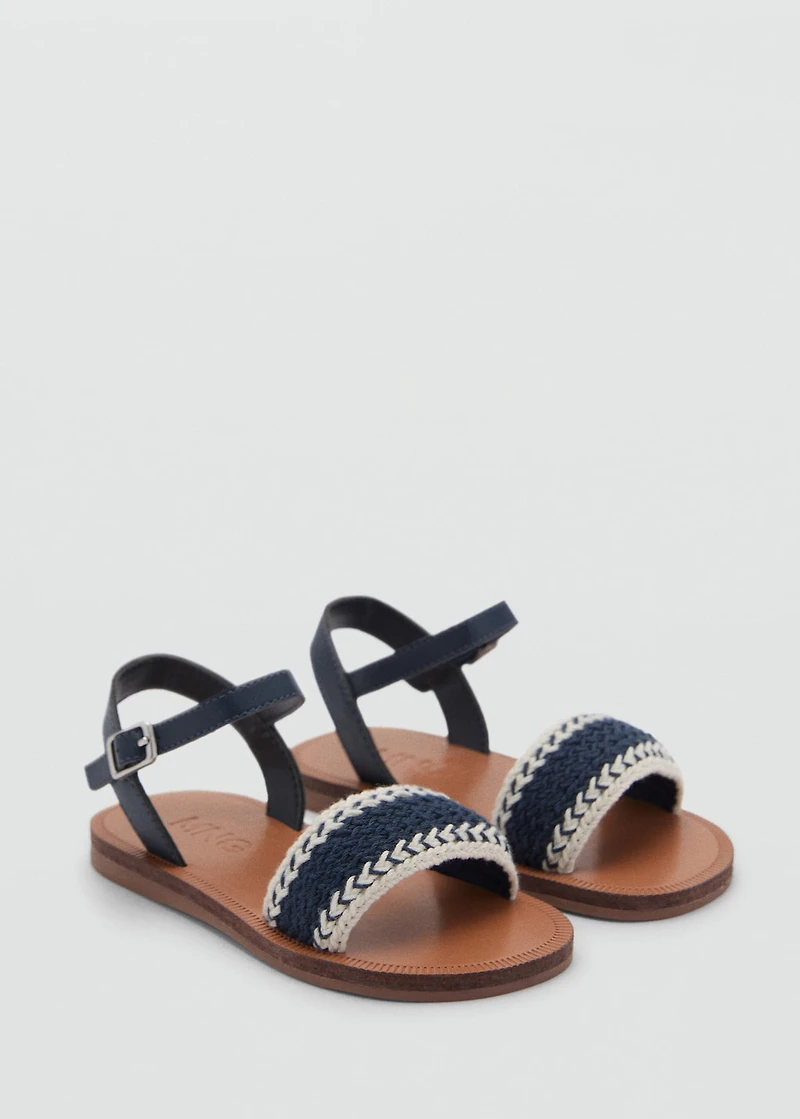 Sandals with braided strap
