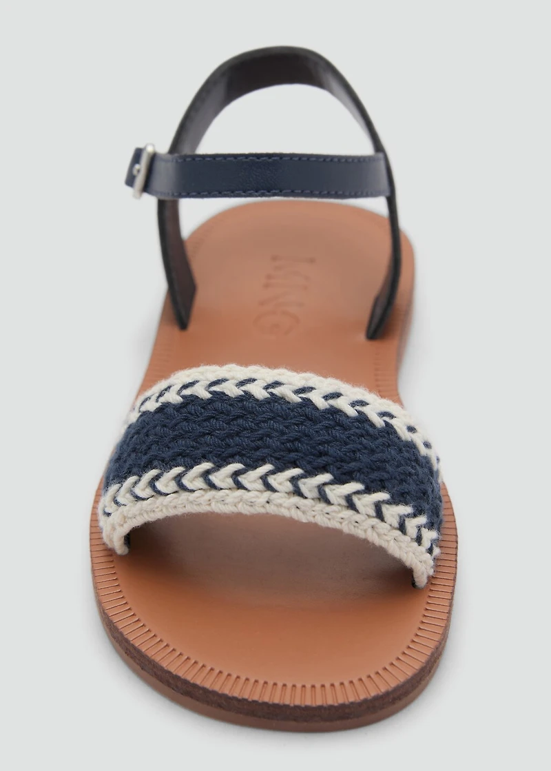 Sandals with braided strap