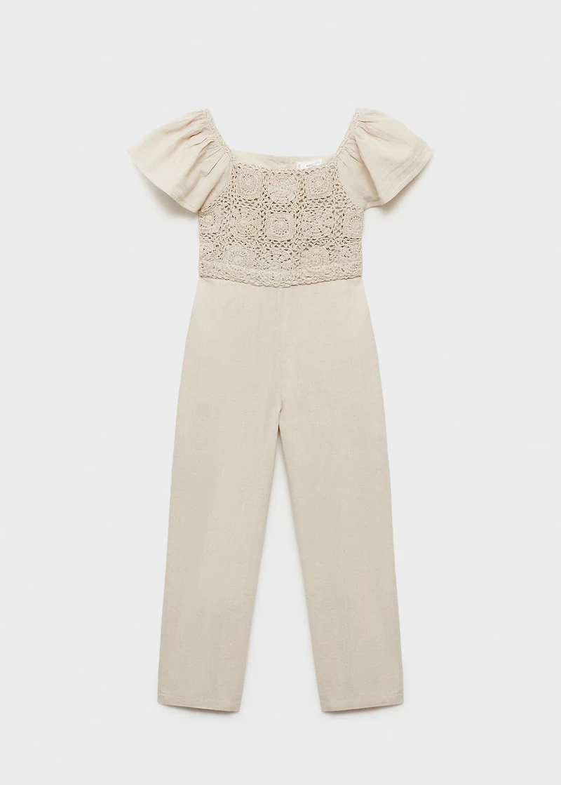 Jumpsuit with crochet detail