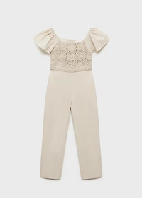 Jumpsuit with crochet detail