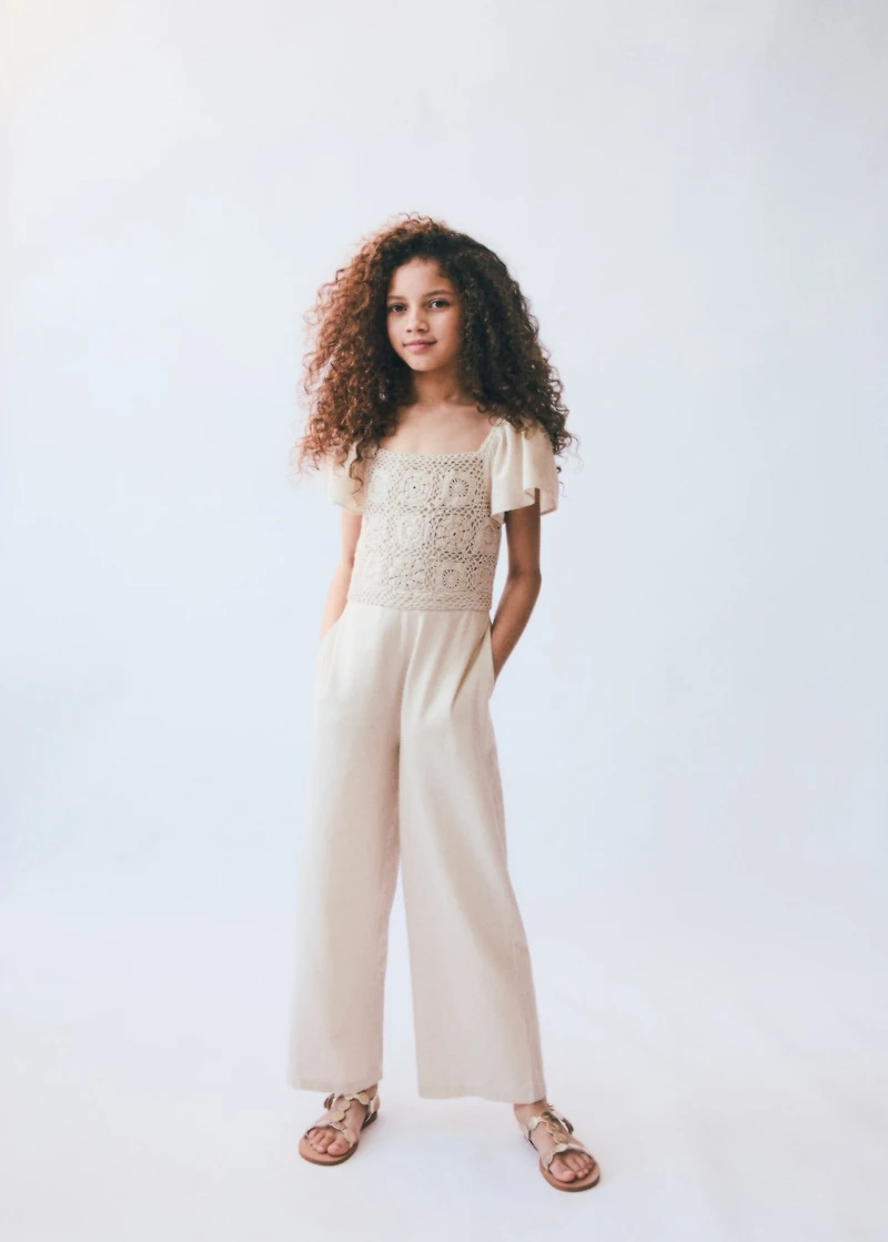 Jumpsuit with crochet detail