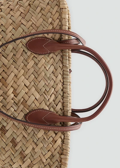 Large double-handle natural fiber basket