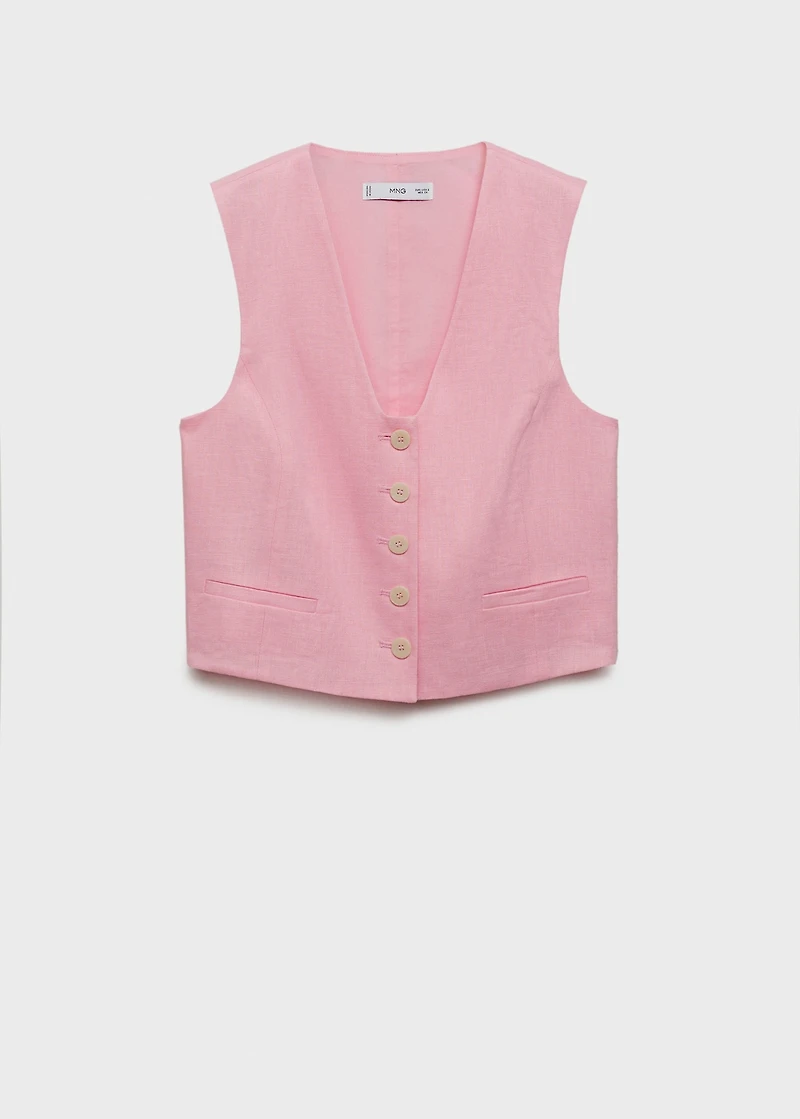 Linen suit waistcoat