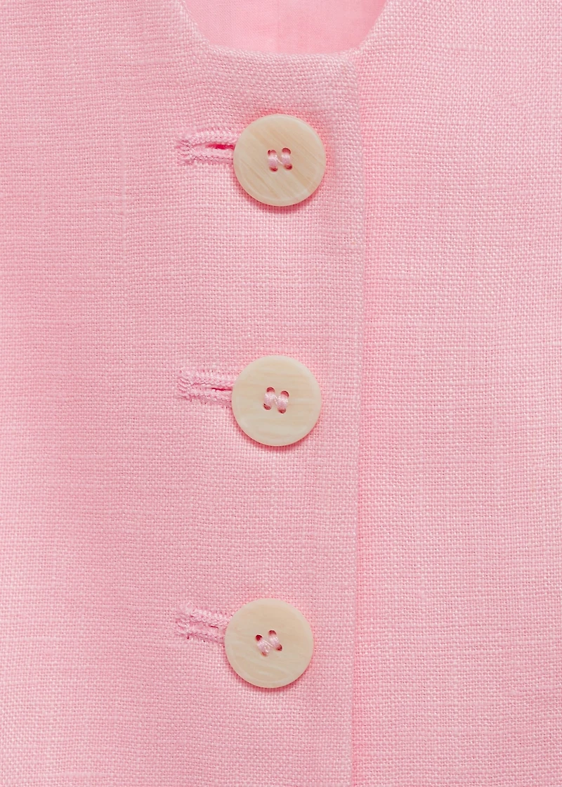 Linen suit waistcoat