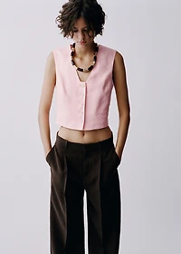 Linen suit waistcoat