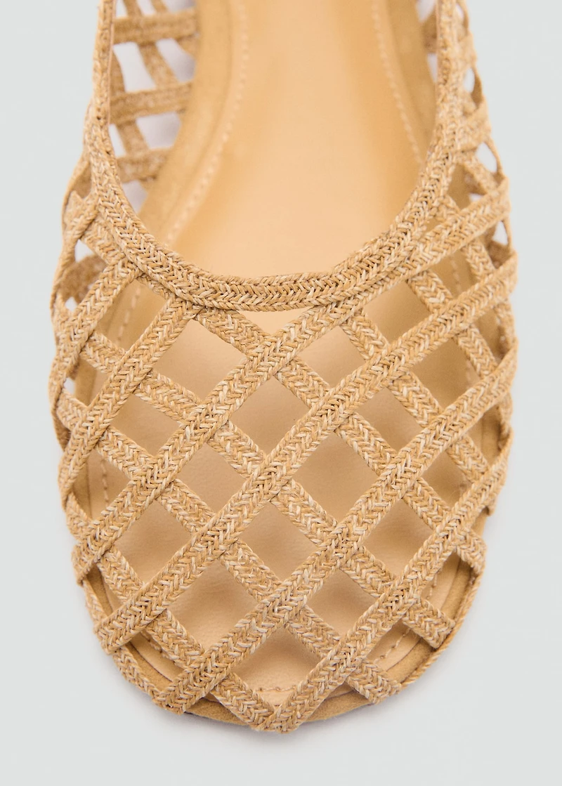 Natural fiber ballet flats