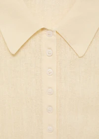 Polo-neck knitted top