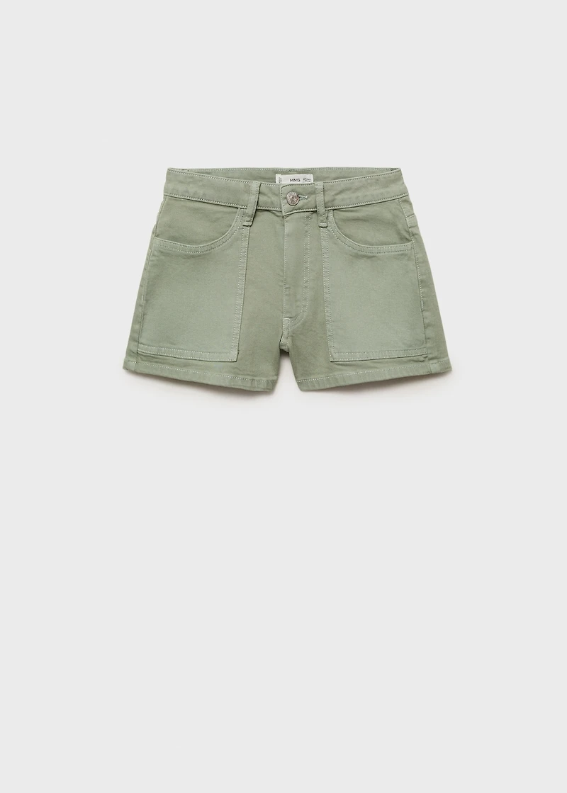 Cotton shorts with pockets