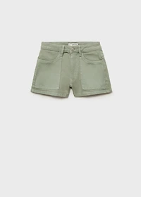Cotton shorts with pockets