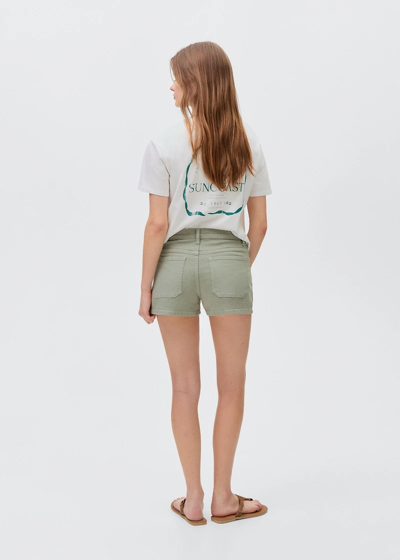 Cotton shorts with pockets