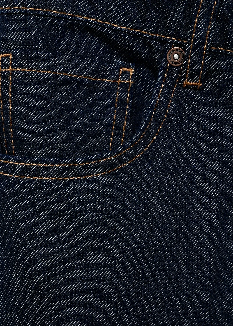 High-waisted denim bermuda jorts