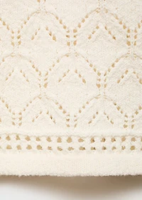 Knit cardigan with lace design