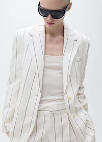 Pinstripe suit jacket